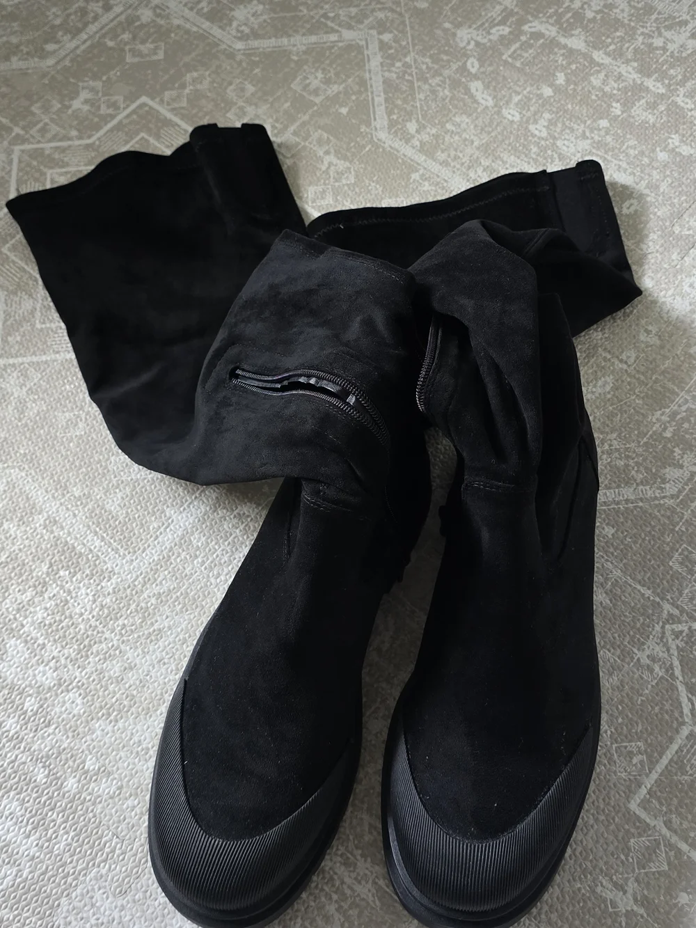 Black Over-the-Knee Boots - Classic Women's Tall Boot - Picture 5 of 5